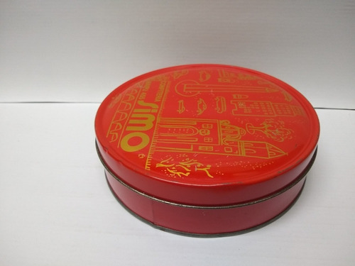 Lata De Confiteria Simo Con Diseño De La Ciudad Vacia (Usado)