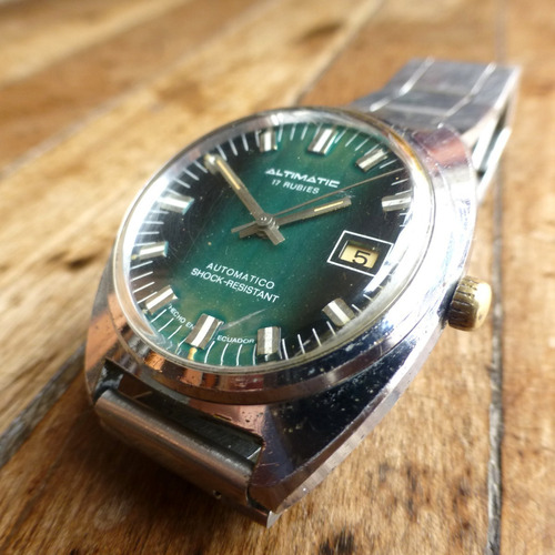 Imagen 2 de 5 de Altimatic Automático Ecuador Antiguo Reloj Retro 111019swt