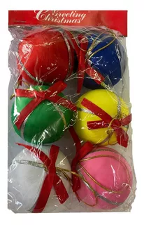 Adorno Navideño Navidad Globos Decorados Hilo Colgar G X6