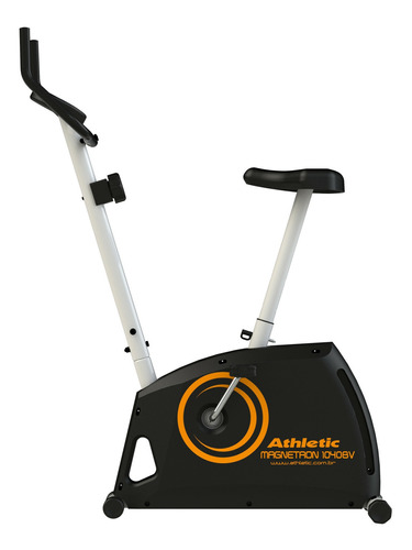 Bicicleta ergométrica Athletic Magnetron 1040BV vertical cor preto e laranja
