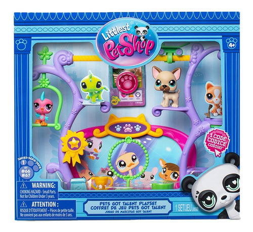 Littlest Pet Shop Set 2 Fig Show Talento + Tarjeta Int 00558