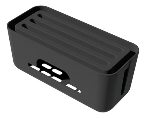 Cable Management Box Protector Large Hide Power Strips Negro