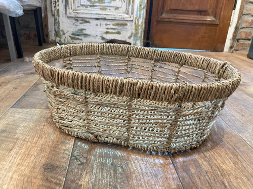 Imagen 5 de 6 de Canasto Rattan Cesto Panera Oval 40x30x14cm / Palermo