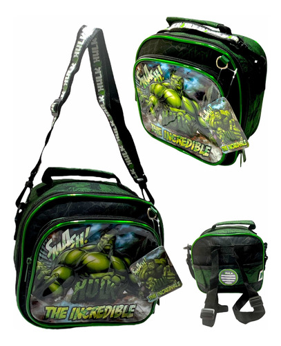 Lunchera Hulk Pantera Negra Advengers Colegio Tipo Mochila !