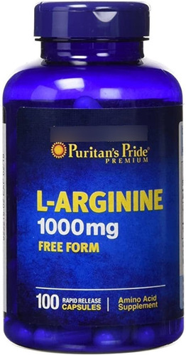 Puritan's Pride L-arginina 1000 Mg Cápsulas, 100 Unidades,