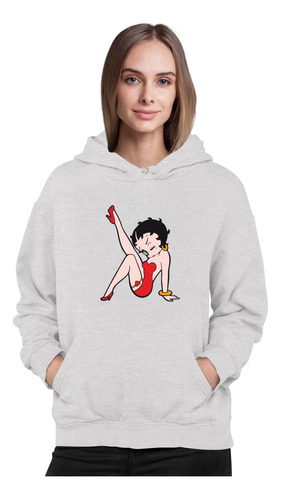 Poleron  Betty Boop  Sentada Serie Animada Moda Mujer