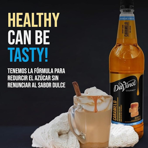 Jarabe Davinci Caramelo Sugar Free Botella 1 Litro