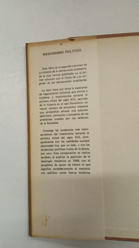 Mesianismo Politico - J. L. Talmon - Ed. Aguilar (Usado)