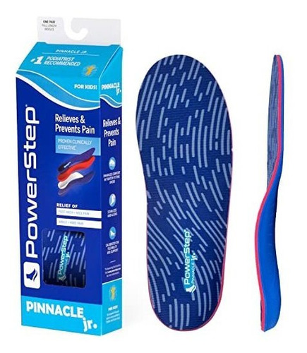 Powerstep Shoe's Pinnacle Junior Plantilla, Azul, Niño 12