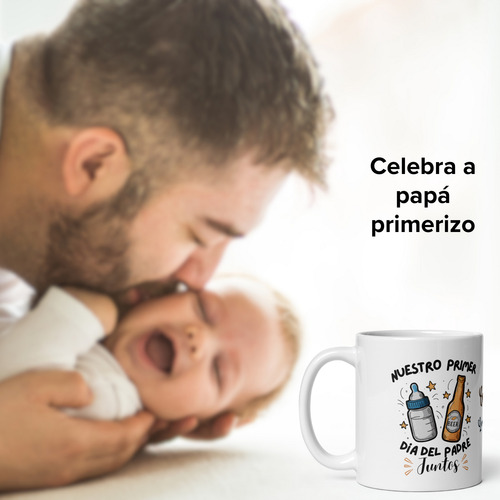Tazas Personalizadas Para Papás Primerizos Dia Del Padre Blanco Español