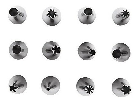 Imagem 3 de 5 de Saco Confeitar Confeiteiro Profissional 12 Bicos Decora Inox