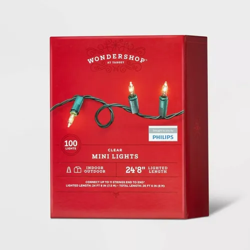 Philips 100 2024 mini lights clear