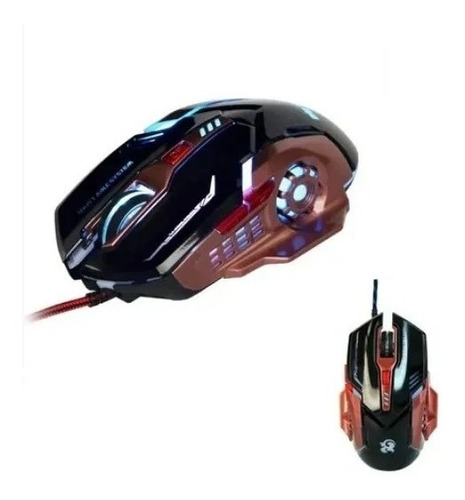 Mouse Optico Led Retroiluminado 6 Botones Ergonómico 