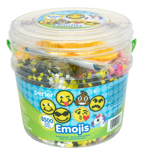 Perler Cubo De Emoji De Cuentas 8500 Unidades, 6.5 Pulgadas 