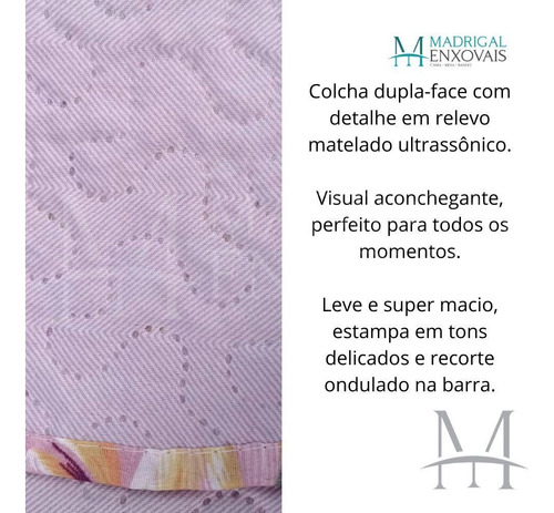 Colcha Casal Patchwork Ultrasonic Dyuri 03 Peças Apucarana