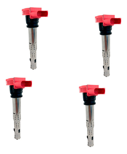 4 Bobinas De Encendido Roja Vw Passat B6 Fwd 20t