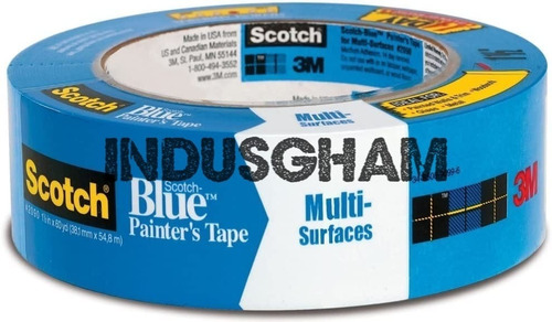 Cinta De Enmascarar Azul 3m Blue Tape 36 Mm X 54,8 M