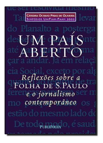 Pais Aberto, Um: Pais Aberto, Um, De Publi. Editora Publifolha Em Português