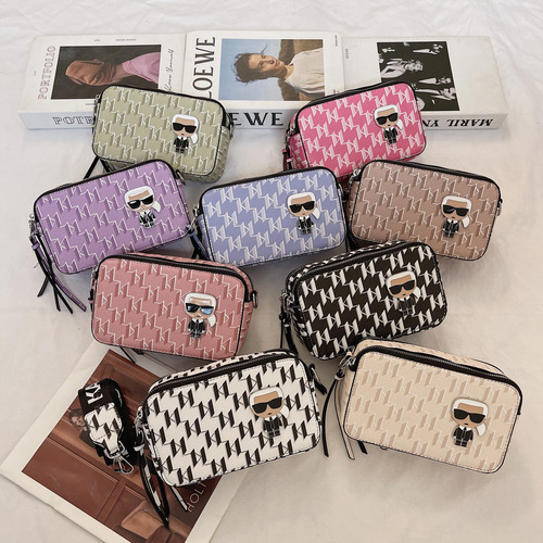 Bolso Bandolera De Piel Karl Lagerfeld Dos Paquetes