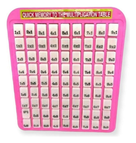 Juego Didáctico Tablas De Multiplicar Fácil Y Práctico