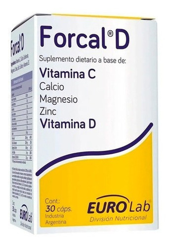Suplemento en cápsula Eurolab  Forcal D minerales/vitaminas