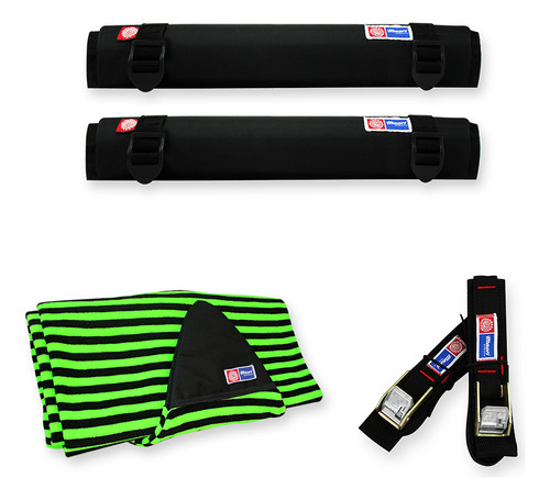 Capa Toalha 6'0-6'3 Verde Com Fita Rack E Espuma