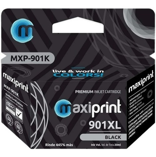 Cartucho Hp 901xl Negro Generico Maxiprint 4500/j4580/j4660