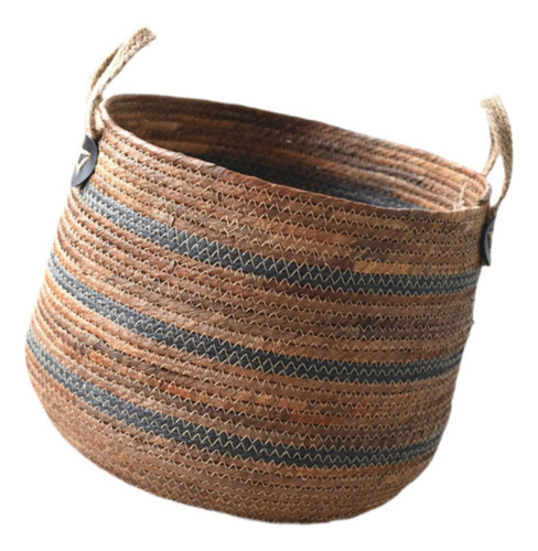 Cesta De Lavandería Tejida Cesta De Mantas Para El Hogar S