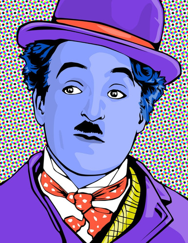 Laminas Fine Art Chaplin Colores 40*50 Cm