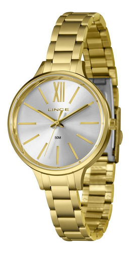 Relógio Feminino Lince Ref: Lrgh192l38 S3kx Dourado 38mm 50m