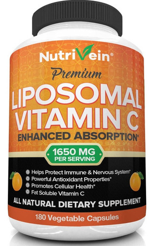 Vitamina C 1600 Mg Nutrivein Liposomal 180 Capsulas