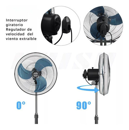 4 Ventiladores 3 En 1 De Piso Pedestal Y Pared 3 Aspas