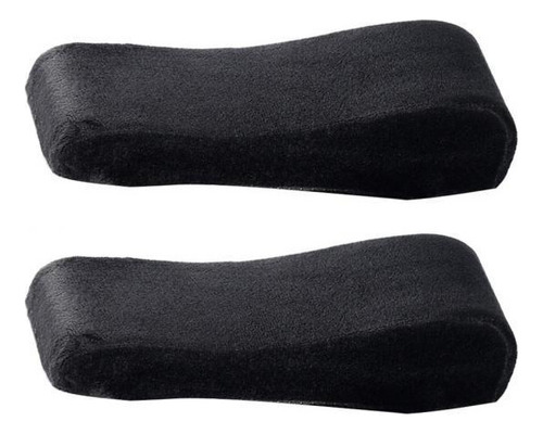 2 Almohadillas Para Brazos De Silla Negro Negro 250x75x30mm