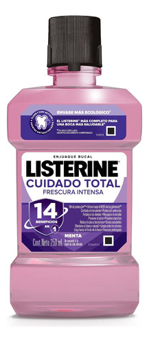 Listerine Cuidado Total Enjuague Bucal Menta Fresca 250ml