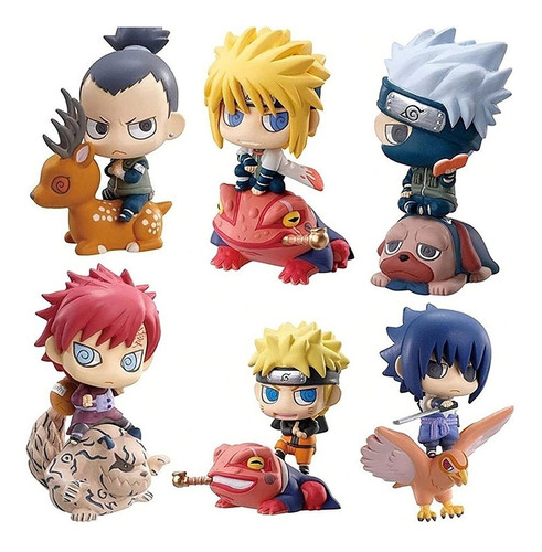 Set De 6 Figuras Naruto Petit Animales