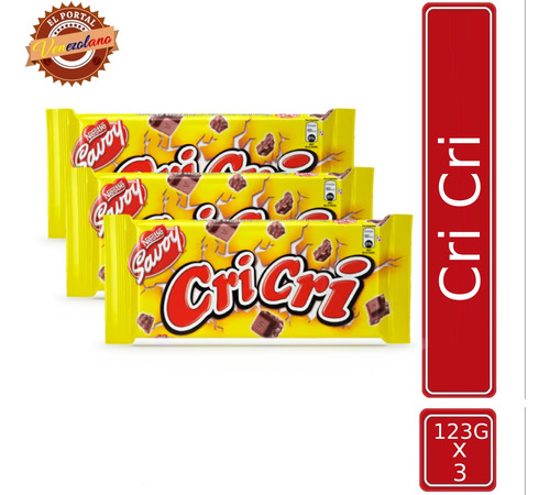 Chocolate Cri Cri  123 G X 3 - Kg a $438