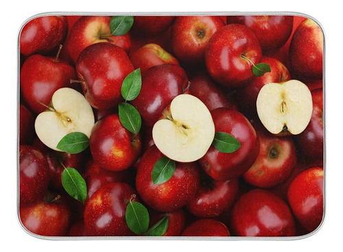 Alfombra Secado Platos Manzanas Rojas 16 0 X 18 0 In Frutas