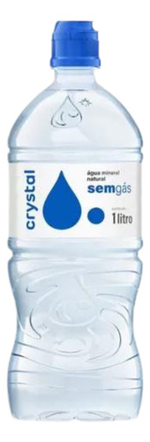 Água Mineral Natural Sem Gás Crystal Garrafa C/ Bico 1 Litro