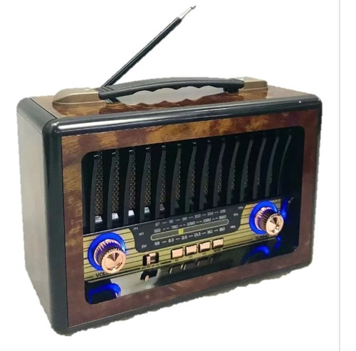 Radio Vintage Bluetooth Amfm/sw Portátil Lector Usb Tf Meier