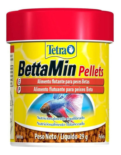 Ração Para Peixe Tetra Betta Min Pellets 66ml 29g