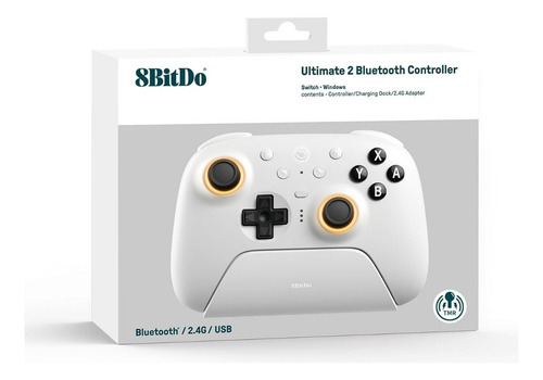 Controlador Bluetooth 8bitdo Ultimate 2 Para Switch 2, Blanc