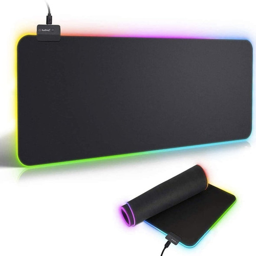 Mouse Pad Grande Para Juegos, Led Rgb, Para Compu