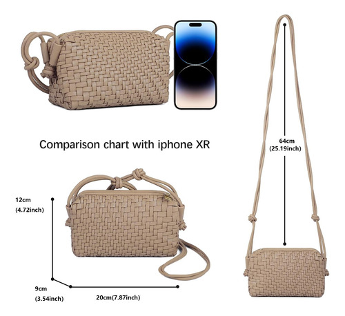 Noblife Bolsos Cruzados Tejidos Para Mujer, Bolso Pequeño Y