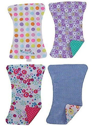 Reversible Baby Doll 4 Pack Burp Cloth Set, Surtido (mueca