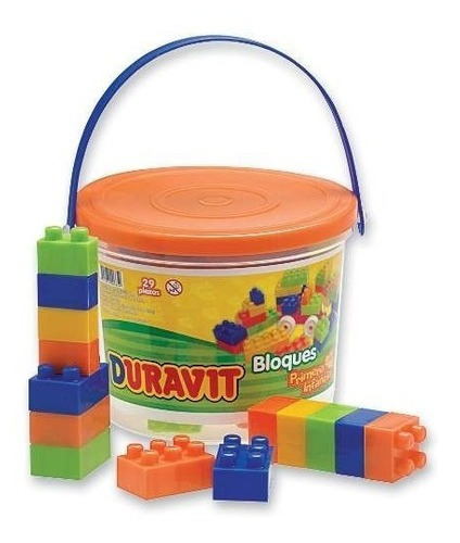 Bloques para armar Duravit Primera infancia 66 29 piezas  en  balde