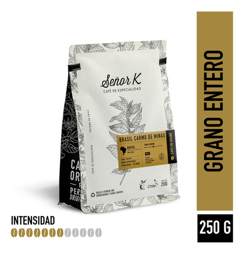 Café Grano Entero Señor K Brasil Carmo De Minas 250g