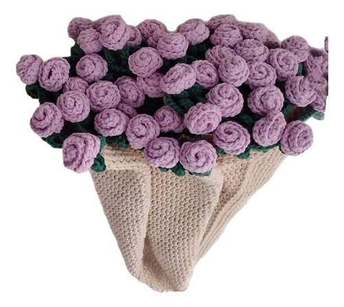 Cj Manta De Rosas Hecha A Mano, Ramo De Crochet