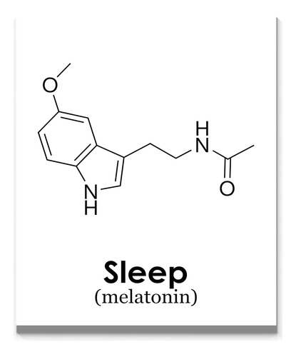 Arte De Pared De Molécula De Melatonina Dormir 11 X14 ...