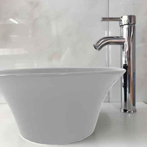 Bacha Loza Apoyo Vanitory Baño Porcelana Oferta Losa Blanca