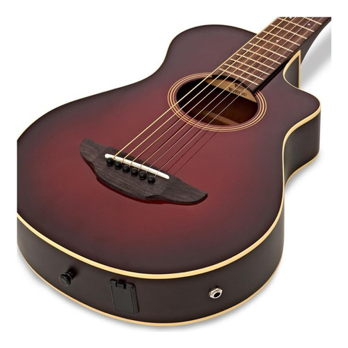 Violão Yamaha Apxt2 Drb Dark Red Burst 3/4 Com Capa